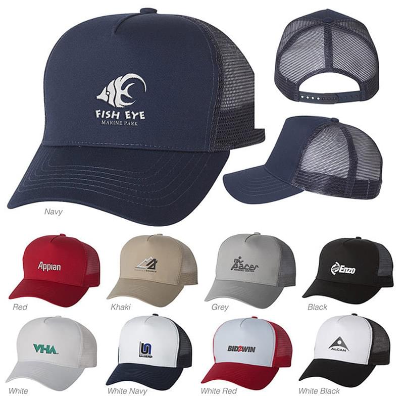 Mega Cap Five Panel Pet Mesh Back Trucker