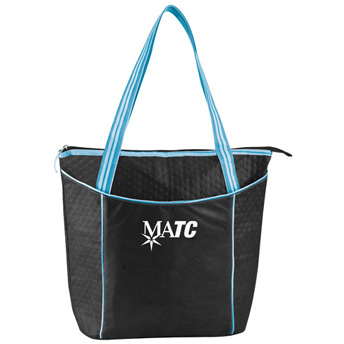 Striped Nonwoven Cooler Tote