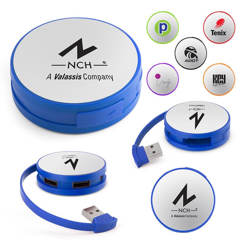 Round 4-Port USB Hubs