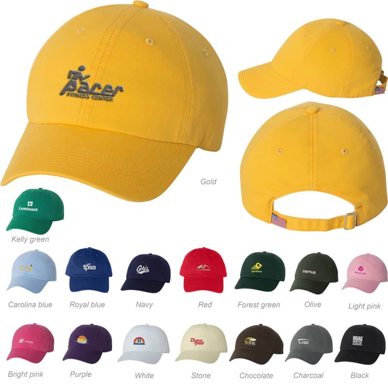 Bayside USA-Made Unstructured Washed Twill Cap
