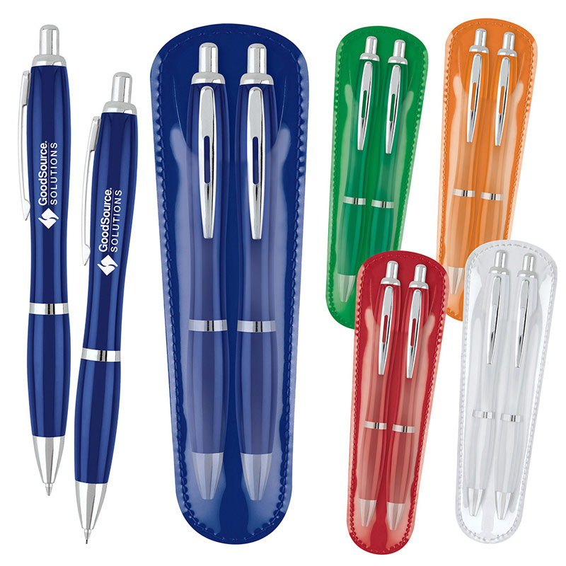 Bold Color Curvaceous Pen Pencil Set